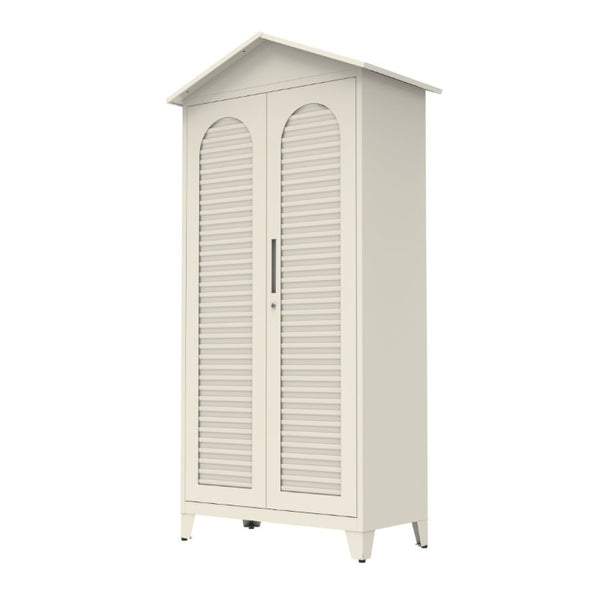 English Elm Spire79.1 Tall Steel Garage Storage Cabinet with Pegboard Shelves and Dual Hanging Rods W3387S00001