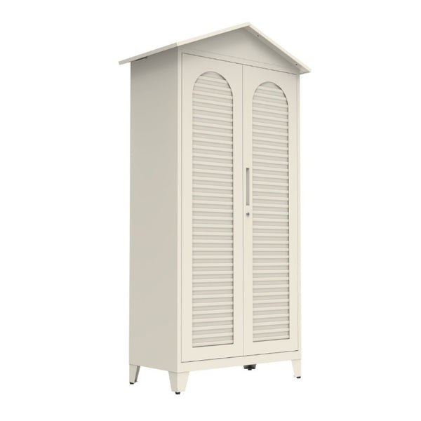 English Elm Spire79.1 Tall Steel Garage Storage Cabinet with Pegboard Shelves and Dual Hanging Rods W3387S00001