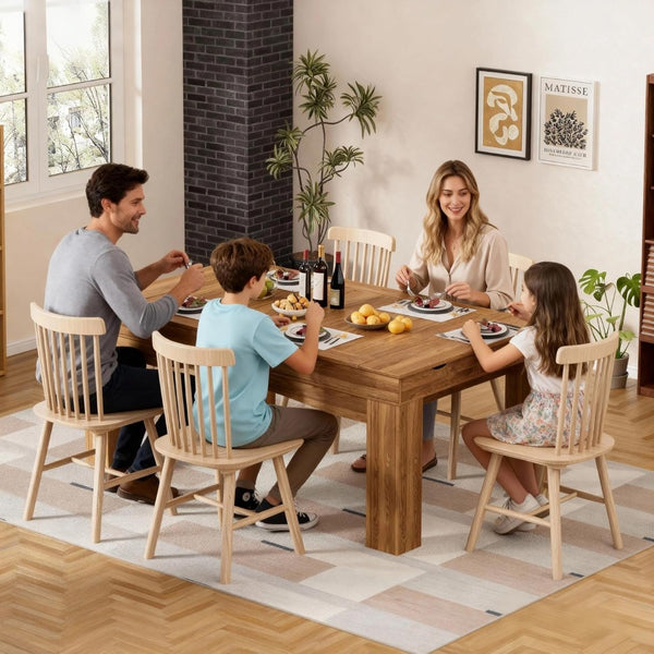 English Elm Gaming Table with Recessed Play Surface Led Lighting Drawers and Wood Grain Finish W3393P453908