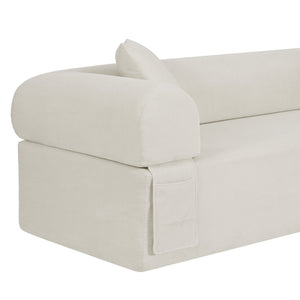 English Elm 3seater Cloud Couch Corduroy Sofa Pillow Soft Boneless Design for Apartment Lounging W3396P483190