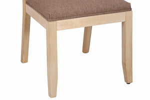 English Elm Farmhouse Rattan Dining Chair Set Solid Wood Legs Woven Cane Back Linen Seat Tan W3426P516831
