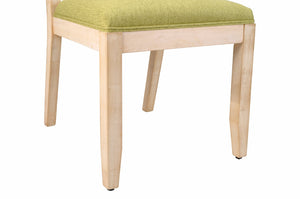 English Elm French Country Solid Wood Dining Chairs Woven Hemp Back Linen Seat Farmhouse Set Olive Green W3426P516835