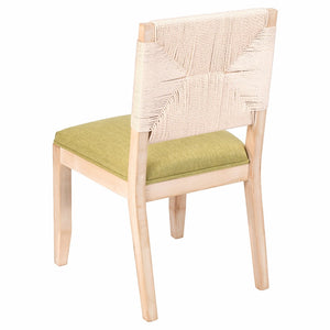 English Elm French Country Solid Wood Dining Chairs Woven Hemp Back Linen Seat Farmhouse Set Olive Green W3426P516835