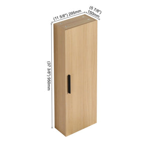English Elm 24" Freestanding Oak Bathroom Vanity Set with Linen Tower Resin Sink Soft Close W3450S00091