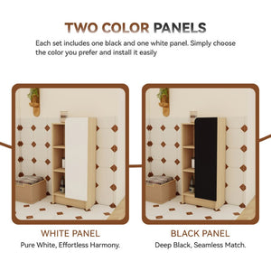 English Elm 24 Inch Light Oak Plywood Bathroom Vanity Set with Ceramic Sink and Swappable Door Panels W3450S00147