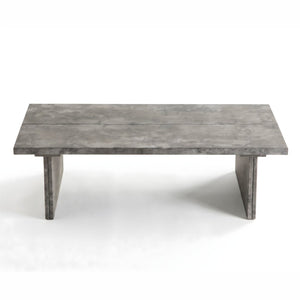 English Elm Modern Faux Micro Cement Rectangular Coffee Table Low Profile Slate Wabi Sabi Living Room W3456P498930