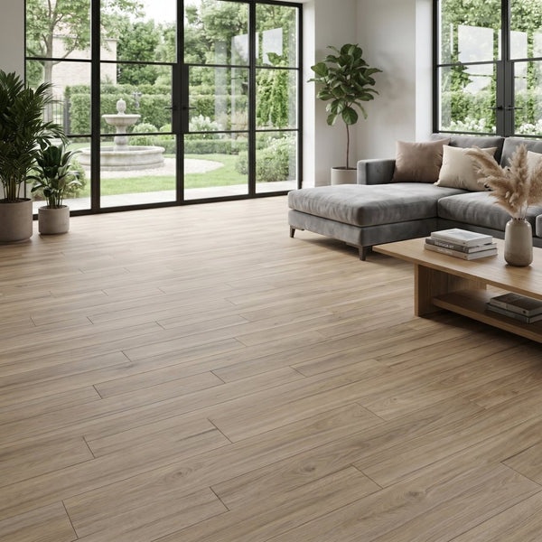 English Elm Peel and Stick Vinyl Plank Flooring Waterproof Wood Look Self Adhesive Diy Floor Tiles Grey Ash W347P507552
