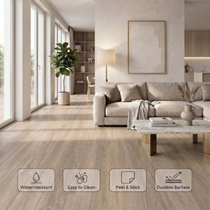 English Elm Peel and Stick Vinyl Plank Flooring Waterproof Wood Look Self Adhesive Diy Floor Tiles Grey Ash W347P507552