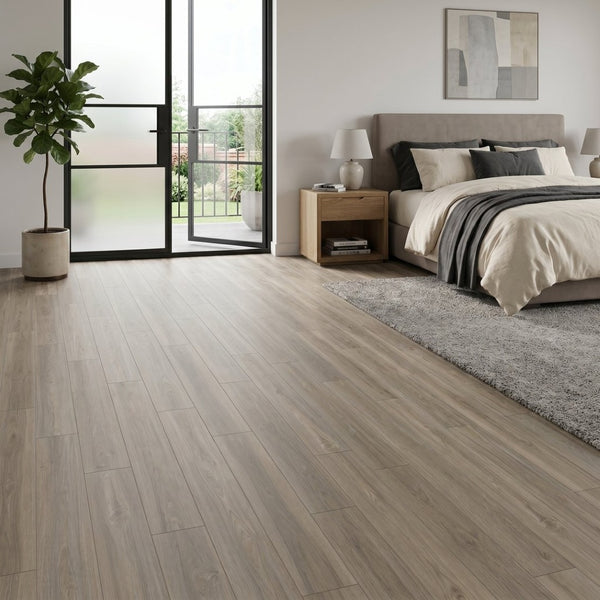 English Elm Peel and Stick Vinyl Plank Flooring Waterproof Wood Look Self Adhesive Diy Floor Tiles Grey Ash W347P507552