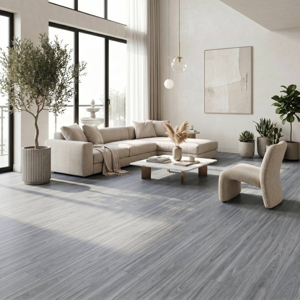 English Elm Peel and Stick Vinyl Plank Flooring Waterproof Wood Look Self Adhesive Diy Floor Tiles Dark Grey W347P507553