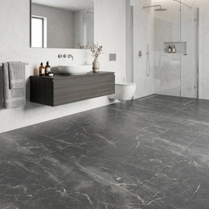 English Elm Peel and Stick Pvc Floor Tiles Large Format Rigid Self-adhesive Marble Look 80 Sq Ft Grey Marble W347P507557
