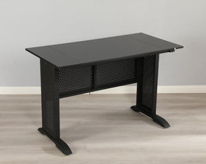 English Elm Computer Desk 47 Inch Rustic Brown Top Steel Frame Modern Home Office Gaming W347P509797