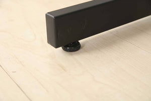 English Elm Black Adjustable Drafting Table Workstation with Stool and Hanging Fabric Storage Drawers W347P537339