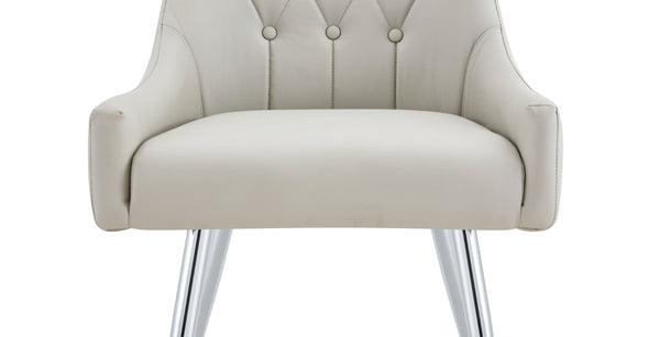 English Elm Leather Faux Upholstered Tufted Dining Chair Set with Gold Legs for Modern Interiors W3493P462036
