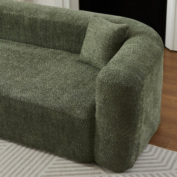 English Elm Video]109.4 Inch Modular L-Shape Chenille Sectional Cloud Couch for Open Living Rooms Green W3505S00075