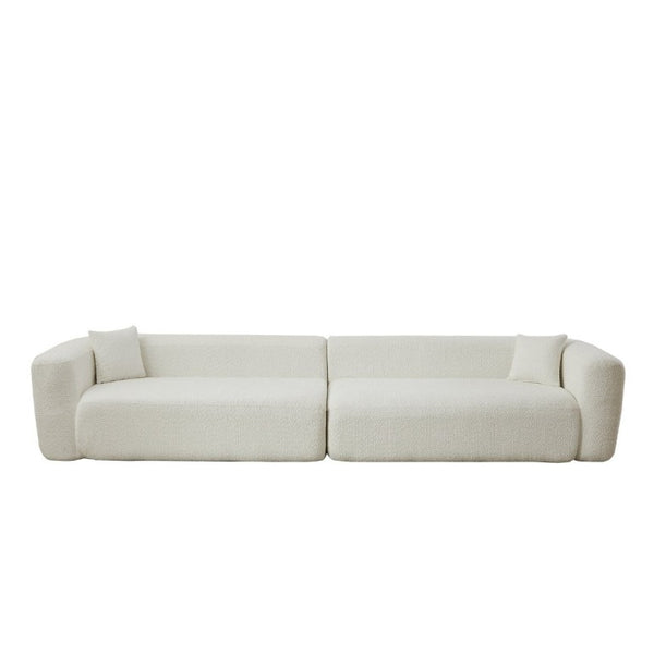 English Elm Video]109.4 Inch Modular L-Shape Chenille Sectional Cloud Couch for Open Living Rooms Beige W3505S00077