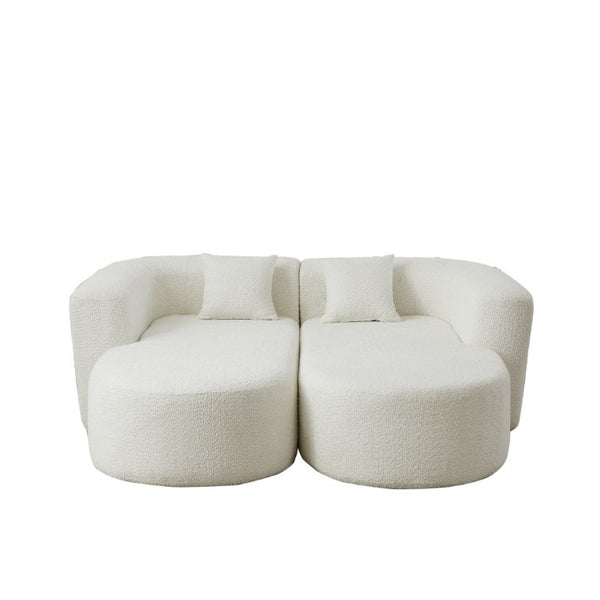 English Elm Video]109.4 Inch Modular L-Shape Chenille Sectional Cloud Couch for Open Living Rooms Beige W3505S00077