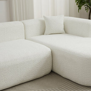 English Elm Video]109.4 Chenille Cloud Sectional Curved Modular Couch for Modern Living Rooms W3505S00080