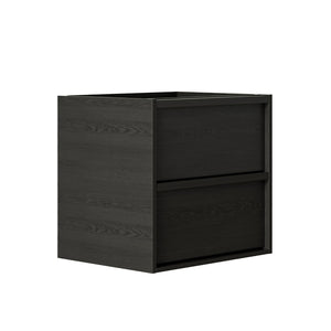 English Elm 24 Inch Floating Bathroom Vanity Cabinet with Two Drawers Moisture Resistant Wall Mount W3520P481430