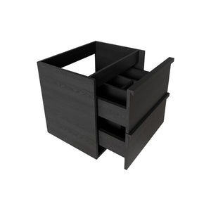 English Elm 24 Inch Floating Bathroom Vanity Cabinet with Two Drawers Moisture Resistant Wall Mount W3520P481430