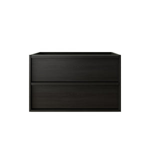 English Elm 36 Inch Floating Wall Mounted Bathroom Vanity with Two Drawers Modern Storage Cabinet W3520P481437
