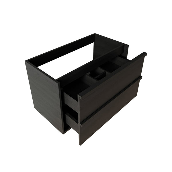 English Elm 36 Inch Floating Wall Mounted Bathroom Vanity with Two Drawers Modern Storage Cabinet W3520P481437