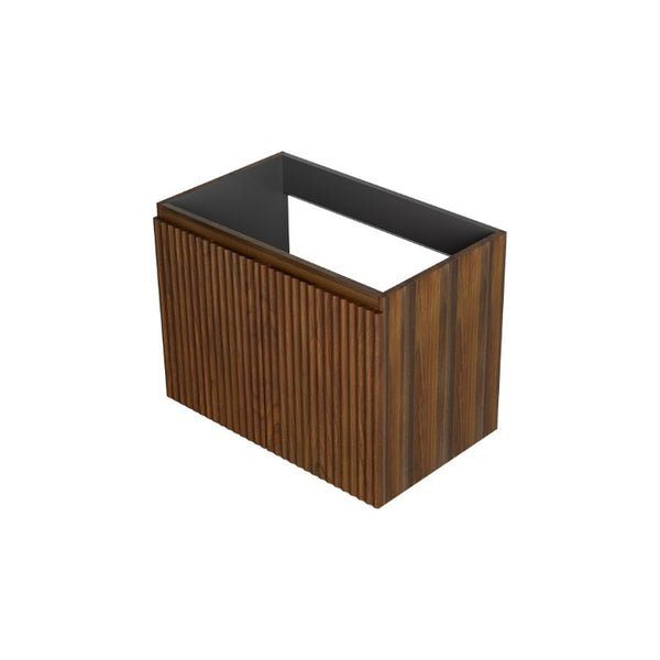 English Elm 30 Inch Wall Mounted Foldable Bathroom Storage Cabinet with Warm Matte Wood Finish Walnut W3520P500492