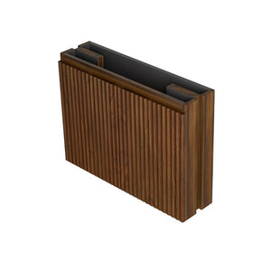 English Elm 30 Inch Wall Mounted Foldable Bathroom Storage Cabinet with Warm Matte Wood Finish Walnut W3520P500492