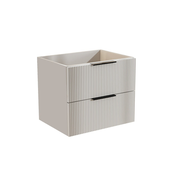English Elm 24 Inch Floating Gray Bathroom Vanity Cabinet with Two Soft Close Drawers No Sink W3520P503848