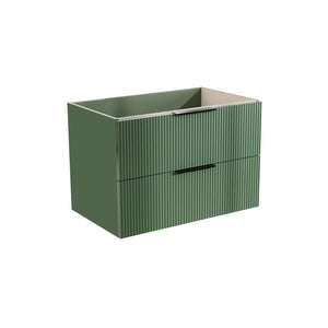 English Elm 30 Inch Floating Gray Bathroom Vanity with Soft Close Drawers and Pipe Cutout Antique Green W3520P503917