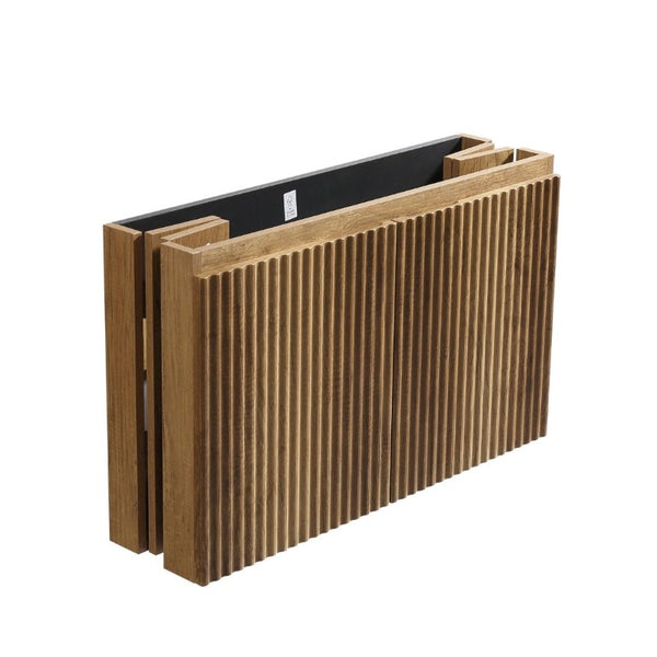 English Elm 36Inch Wall Mounted Folding Cabinet Modern Bathroom Storage with Tool Free Install W3520S00035