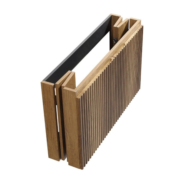 English Elm 36Inch Wall Mounted Folding Cabinet Modern Bathroom Storage with Tool Free Install W3520S00035