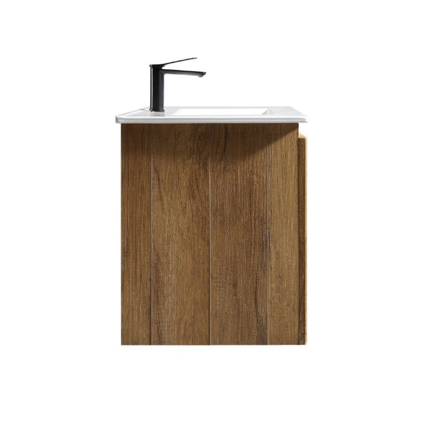 English Elm 36Inch Wall Mounted Folding Cabinet Modern Bathroom Storage with Tool Free Install W3520S00035