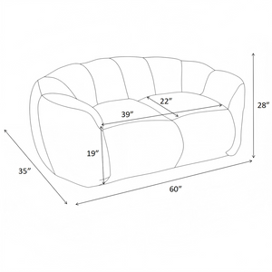 English Elm Oversized Floor Loveseat Bean Bag Ultra Plush Foam Fill Fluffy Casual Lounge Sofa W3523P493090
