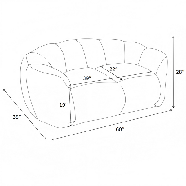 English Elm Oversized Floor Loveseat Bean Bag Ultra Plush Foam Fill Fluffy Casual Lounge Sofa W3523P493090