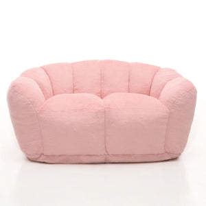 English Elm Oversized Floor Loveseat Bean Bag Ultra Plush Foam Fill Fluffy Casual Lounge Sofa W3523P493090