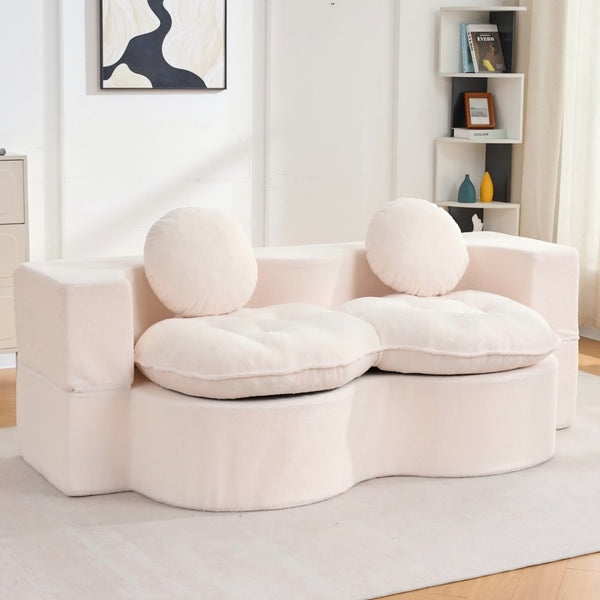 English Elm Convertible Corduroy Futon Floor Sofa Full Size Guest Bed for Apartment Living W3523P493127