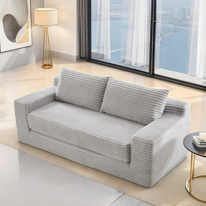 English Elm Loveseat Corduroy Sofa Bed with Memory Foam Cushions Ready to Use in Any Room W3561P324165