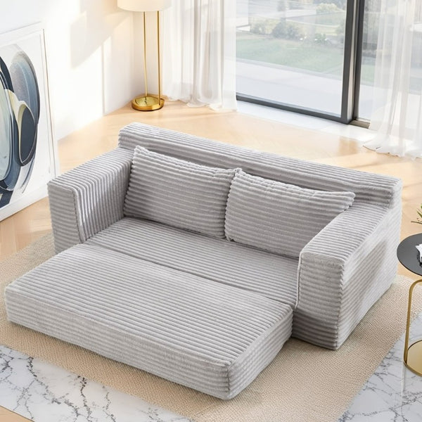 English Elm Loveseat Corduroy Sofa Bed with Memory Foam Cushions Ready to Use in Any Room W3561P324165
