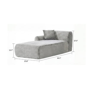 English Elm T-983-Rc-Grey Modular Sectional Woven Fabric Sofa with Cold Cure Foam for Living Rooms W3565P410054