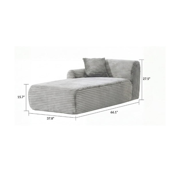 English Elm T-983-Rc-Grey Modular Sectional Woven Fabric Sofa with Cold Cure Foam for Living Rooms W3565P410054
