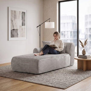 English Elm T-983-Rc-Grey Modular Sectional Woven Fabric Sofa with Cold Cure Foam for Living Rooms W3565P410054
