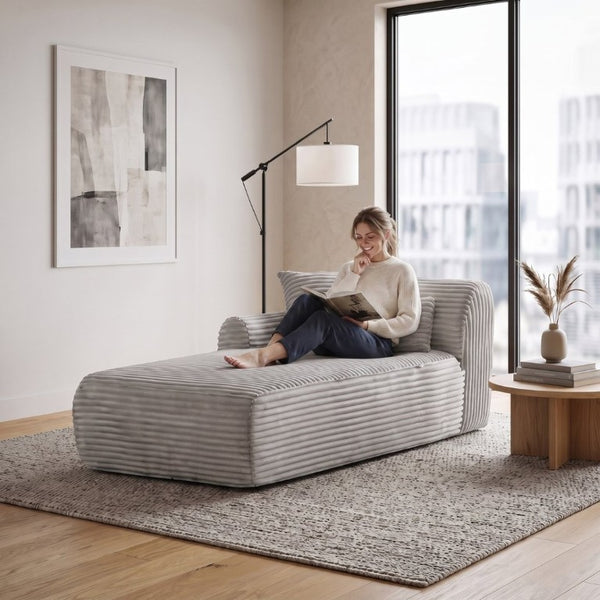 English Elm T-983-Rc-Grey Modular Sectional Woven Fabric Sofa with Cold Cure Foam for Living Rooms W3565P410054