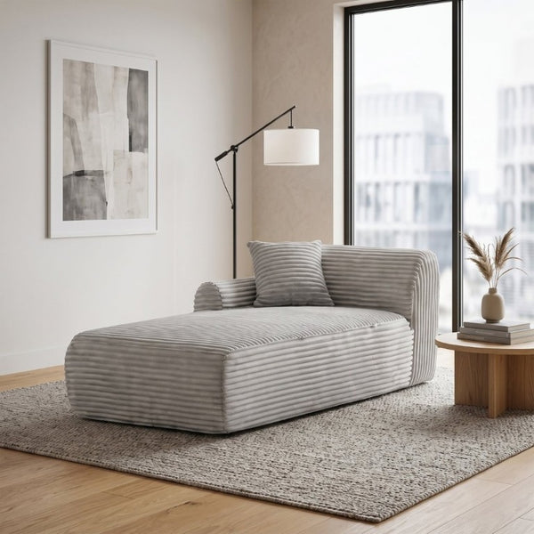 English Elm T-983-Rc-Grey Modular Sectional Woven Fabric Sofa with Cold Cure Foam for Living Rooms W3565P410054