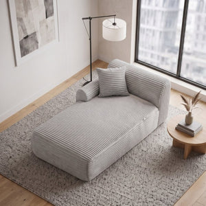 English Elm T-983-Rc-Grey Modular Sectional Woven Fabric Sofa with Cold Cure Foam for Living Rooms W3565P410054