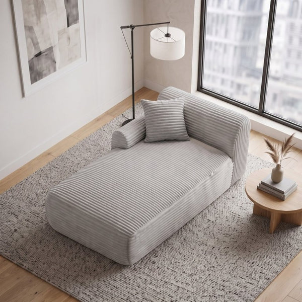 English Elm T-983-Rc-Grey Modular Sectional Woven Fabric Sofa with Cold Cure Foam for Living Rooms W3565P410054
