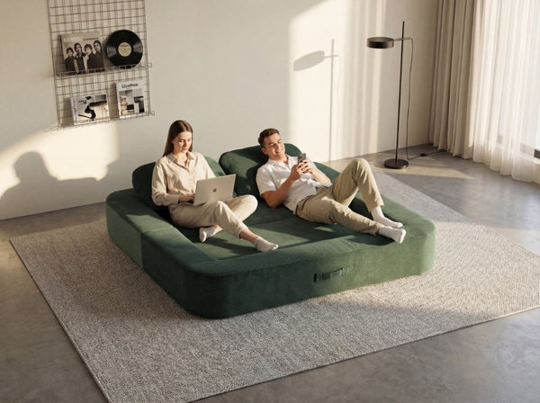 English Elm Bone-Free Chenille Memory Foam Sectional Sofa Bed Modular Frameless Lounge for Living Room W3565P439603