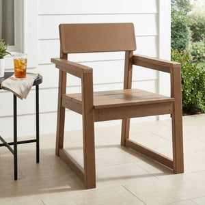 English Elm Hdpe Recycled Lumber Outdoor Dining Armchairs Weather Resistant Patio Seating for Deck W3566P342701