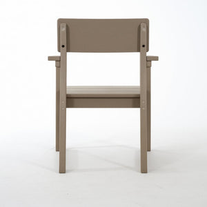 English Elm Antique Wood Tone HDPE Outdoor Armchair Modernist Recycled Lumber Patio Seating W3566P342702