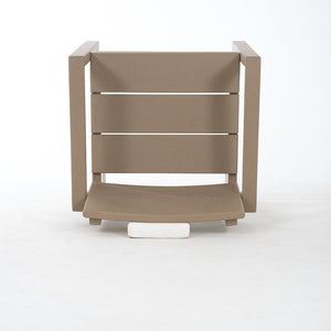 English Elm Antique Wood Tone HDPE Outdoor Armchair Modernist Recycled Lumber Patio Seating W3566P342702